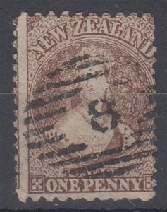 NUEVA ZELANDA 1871 QV FFQ 1d. MARRÓN P10x121/2 WMK STAR SG#128 USADO (ID:061/D64638) - Imagen 1 de 1
