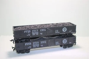 Lot of 2 HO Scale Life-Like Pennsylvania Gondola Car 357621 with Coal Loads - Picture 1 of 11