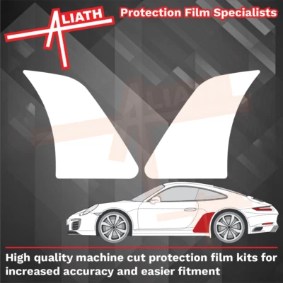 ALIATH Fits Porsche 911 991 Rear QTR Wing Arch Stone Chip Guard Paint Protection Film