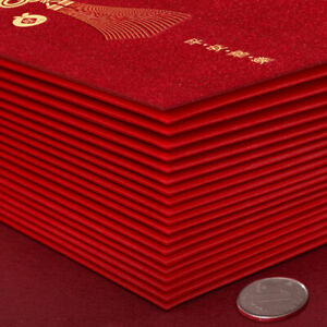 6PCS 2024 Chinese Dragon Year Glitter Frosted Red Envelope Dragon Luck Money Bag