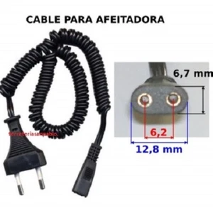 CABLE PARA AFEITADORA PHILIPS BRAUN DE MAQUINA DE AFEITAR A 220V DIRECTO - Imagen 1 de 1