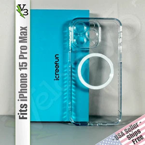 Case for iPhone 15 Pro Max - Diamond Clear | Magnetic | Slim & Flexible Gel Case - Picture 1 of 20