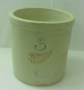 VINTAGE RED WING POTTERY CROCK #3 GALLON UNION STONEWARE Co. 1930'S - Picture 1 of 11