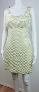 LILLY PULITZER Adriana Dress Starfruit Yellow Silver Wing Man Jacquard Size 4 - Picture 1 of 6