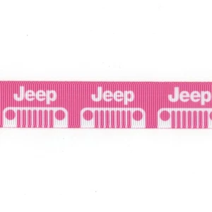 Pink Jeep 7/8" Grosgrain Ribbon 1,3,5,10 Yard - Picture 1 of 1