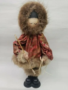 Vintage Makin It In Alaska Eskimo Doll By Linda Berget Collectible Signed 1996 - Picture 1 of 18