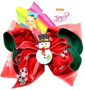 Jojo 8" Snowman Christmas Bow, New - Picture 1 of 1