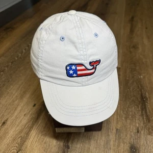 Vineyard Vines Hat Boy Strap Back Youth USA Flag Whale Light Baby Blue Faded - Picture 1 of 7