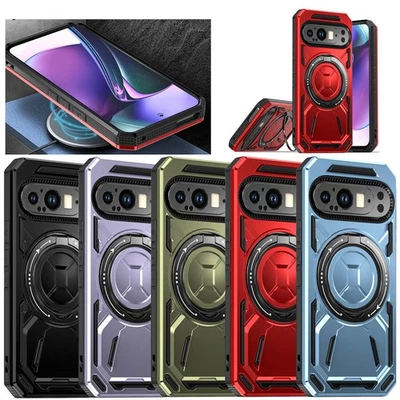 For Google Pixel 9 / 9 Pro / 9 Pro XL Shockproof Magnetic Ring Stand Case Cover - Image 1 of 4