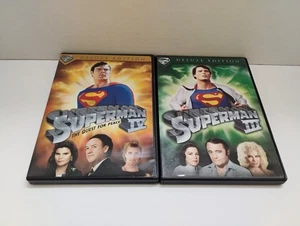 Superman III Superman IV Deluxe Editions DVD 1983/1987 Warner Bros Acceptable  - Picture 1 of 4