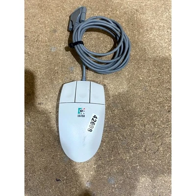 Vintage Logitech M-M35 811313-01 Mechanical Mouse White 3-Buttons 9-Pin Serial - Image 1 of 4
