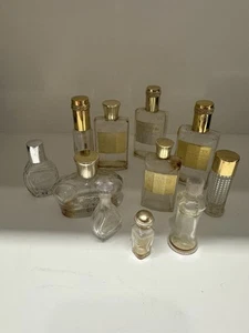 Lot Of 11 Small Vintage Perfume Empty Bottles - Picture 1 of 10