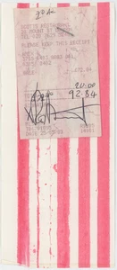 Rod Stewart cantante britannico autografato firmato ricevuta ristorante AMCo COA 30131 - Foto 1 di 2
