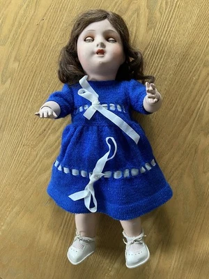 Poupée Ancienne Années 1950 Doll Puppe Avec Robe Bel Etat 39cm - Photo 1/4