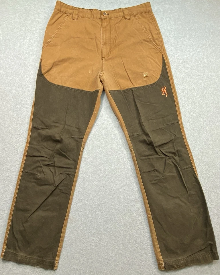Calça Browning Masculina 34x32 Upland Denim Caça Joelho Duplo Aflito - Imagem 1 de 4