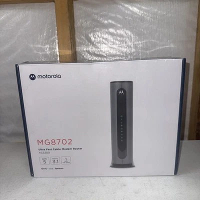 Motorola MG8702 Cable Modem + Wi-Fi Router-Black - Image 1 of 4