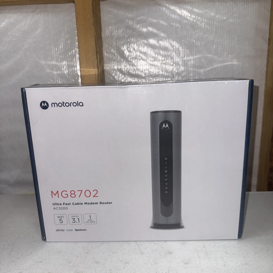 Motorola MG8702 Cable Modem + Wi-Fi Router-Black - Image 1 of 4