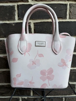 NWT Kate Spade Suite Spring Pansies Crossbody Tote Satchel Floral Blush Cloud - Image 1 of 4