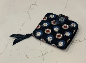Vera Bradley Night Owl Mini Zip-Around Wallet, Retired Print - Picture 1 of 4