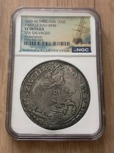 1659 1DUC Netherland Association NGC Shipwreck Sea Salvaged VF Details SW12 - Picture 1 of 3