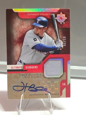 Autograph & Jersey ⚾ 2005 Upper Deck Ultimate Sluggers HANK BLALOCK /20 SL-HB - Image 1 of 4