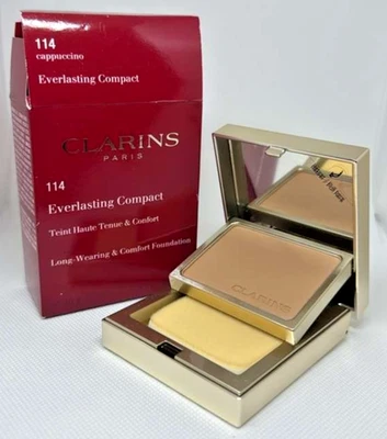 Clarins Everlasting Compact Long Wearing Foundation 0.3 Oz 114 Cappuccino NIB - Image 1 of 2
