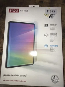 ZAGG InvisibleShield Glass Elite + Screen Protection Apple iPad 12.9" - Picture 1 of 3