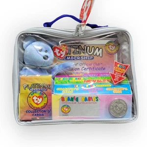 TY Beanie Babies 1999 Vintage Official Club Membership Kit PLATINUM Edition NWT - Picture 1 of 7