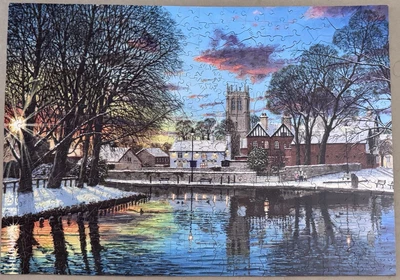 Quebra-cabeça Wentworth ~ 'Noite de Inverno, Tickhill, Yorkshire' Richard Harpum 500 peças - Imagem 1 de 2