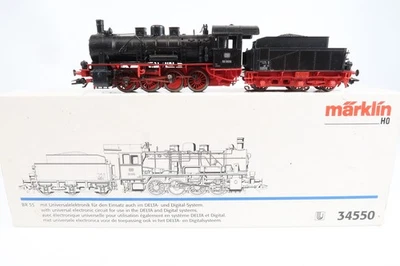 Märklin 34550 H0 Dampflok mit Schlepptender BR 55 555 der DB DIGITAL in OVP - Bild 1 von 4