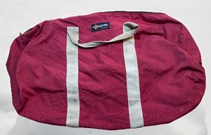 Eastpak VTG 80s Maroon Duffle Bag Canvas 29x20x13 Made in USA Zip - Picture 1 of 10