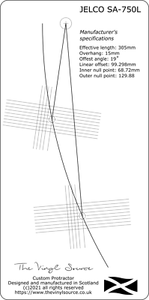 Cartridge Arc Protractor for Jelco SA-750L - The Vinyl Source - Picture 1 of 4