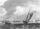 Hampshire PORTSMOUTH HARBOUR SAILBOATS SHIPS IN WAVES ~ 1840 Art Print Engraving