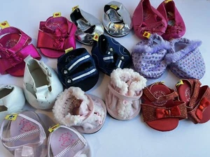 Build a Bear Shoes Lot 9 Pair Boots Jelly Slippers Sandals Mary Jane Dress Heel - Picture 1 of 7