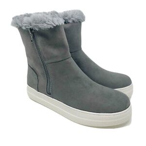 Brand New Pair Of MIA Women’s Merion Fur Lined Sneaker Boot Grey Size 6