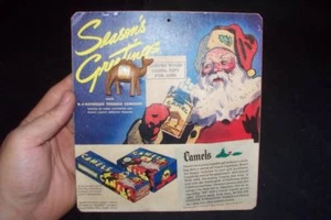 Vintage 1936 Camel Cigarettes Christmas Promo on Card - Picture 1 of 1