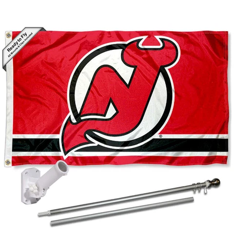 New Jersey Devils Flag Pole and Bracket Kit Cover