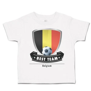 Toddler T-Shirt Belgium Soccer Best Team Shield Euro Cup Boy & Girl Clothes - Picture 1 of 39