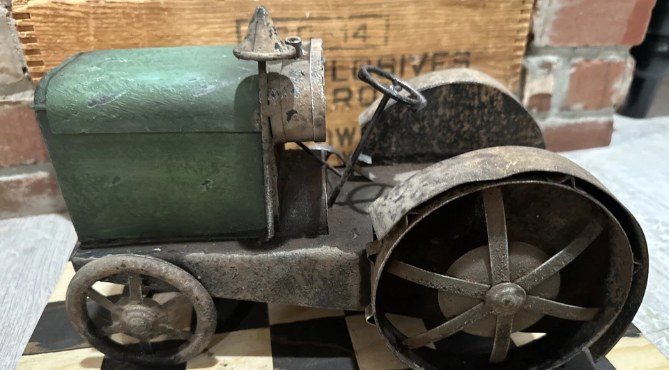 Handmade Metal Antique Tractor Model** ONE OF A KIND!** - Image 1 of 4