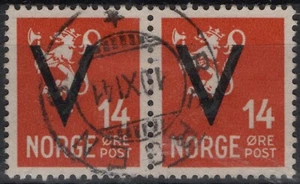 1660 Norway 1940-41, Pair NK 267 SON Bergen 10 XI 41 (HO) - Picture 1 of 2