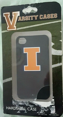 ILLINOIS FIGHTING ILLINI iPhone 4 or 4s Varsity Hardshell Phone Case Cover