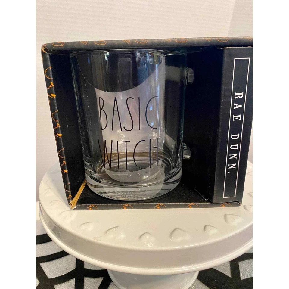 Rae Dunn Halloween Basic Witch glass mug - Image 1 of 1