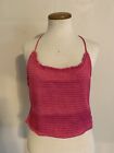 Free People Right On Time Cami Tank Top Fuschia Size Large New