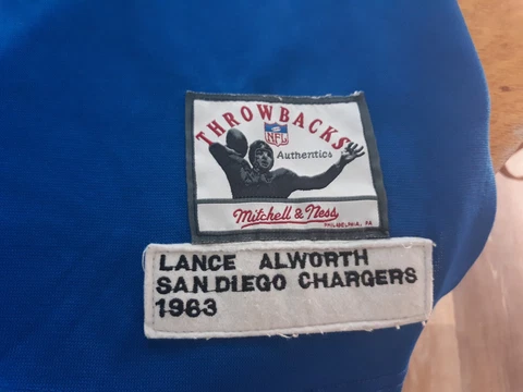 Mitchell and Ness Lance Alworth 1963 Throw back Jersey #19 all EMBLEMS ARE SEWN Cover