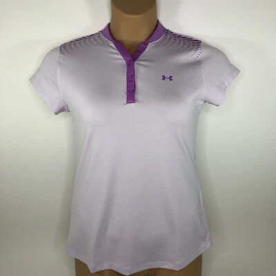 Under Armour HeatGear UA Zinger Golf Polo Fitted Purple Women's Small S - Image 1 of 4