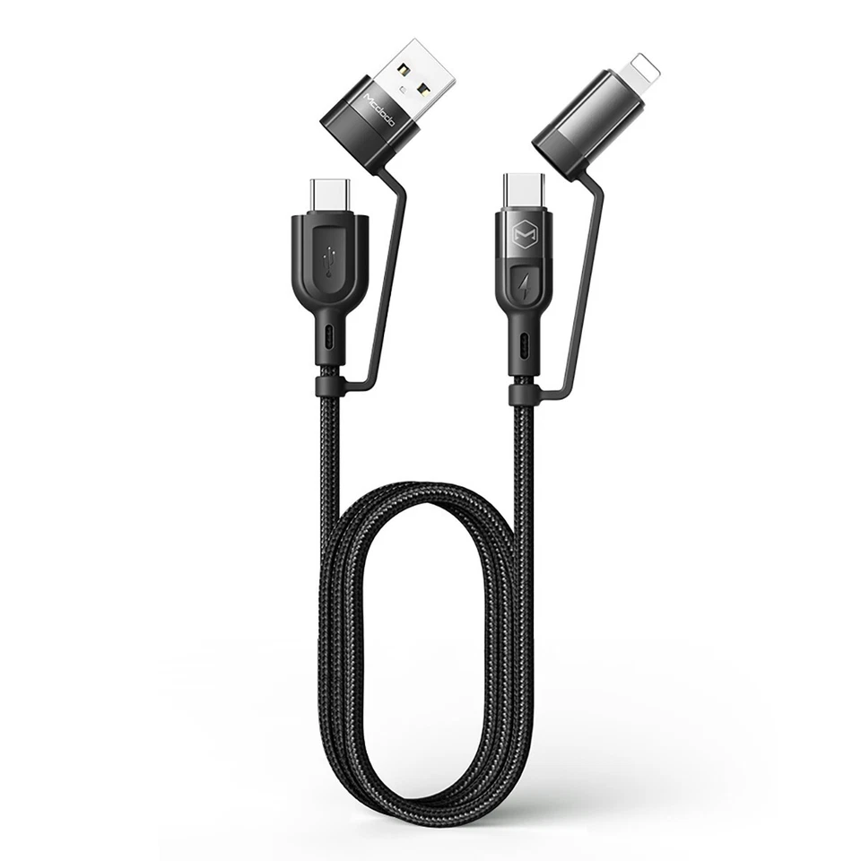 McDodo Multi Charger Cable 4 in 1 60w USB Fast Charging Cord for iPhone Samsung