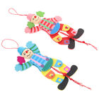 Alasum Kid Toys 2pcs Clown Marionette Puppet Wooden String Doll for Kids