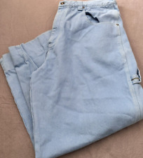 PJ Mark Men’s Blue Denim Loose Fit Side Pocket Carpenter Jeans Sz 40/28 Hemmed