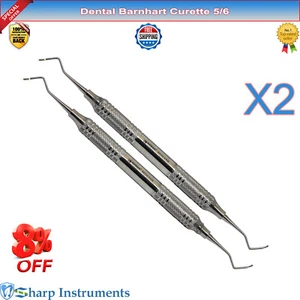 5/6 Barnhart Curette Subgingival Calculus Removing, Root Planing Dental Tools - Picture 1 of 8