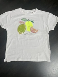 Zara Girls Why Tshirt Lemon Fruits 8y - Picture 1 of 6